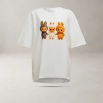 T-shirt damski OLAVOGA HEART SIDE 2025 ecru - maWer Fashion