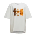T-shirt damski OLAVOGA HEART SIDE 2025 ecru - maWer Fashion