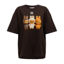 T-shirt damski OLAVOGA HEART SIDE 2025 brąz - maWer Fashion