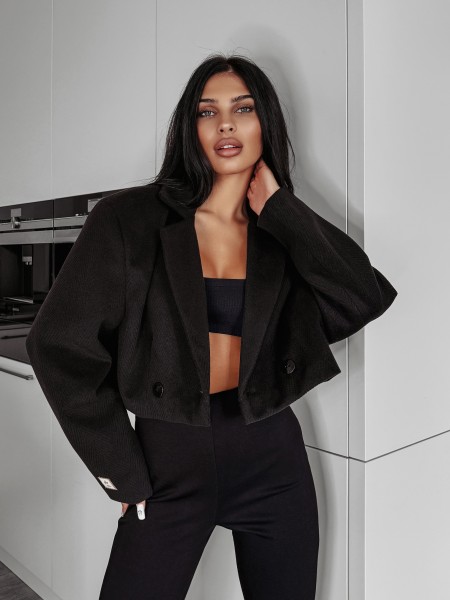 Żakiet damski OLAVOGA CHESTNUT 2025 czarny - maWer Fashion