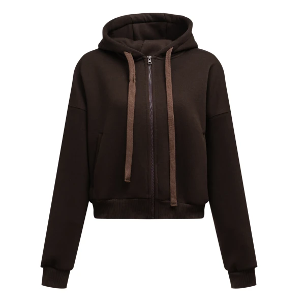Bluza damska OLAVOGA OVERCAST 2025 brąz - maWer Fashion