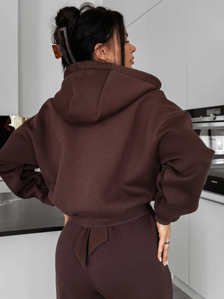 Bluza damska OLAVOGA OVERCAST 2025 brąz - maWer Fashion