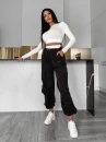 Spodnie damskie OLAVOGA ACORN 2025 czarne - mawer Fashion