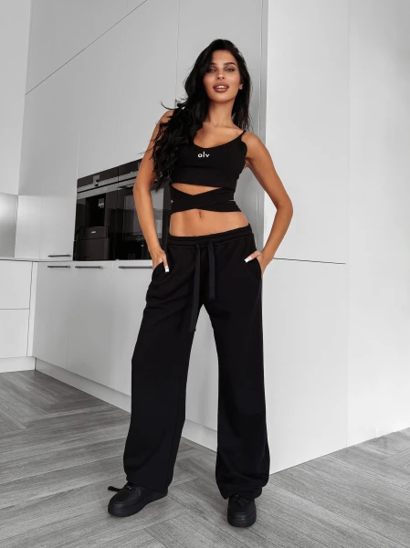 Komplet damski OLAVOGA DEW 2025 czarny - maWer Fashion