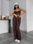 Komplet damski OLAVOGA DEW 2025 brązowy - maWer Fashion