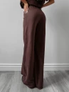 Spodnie damskie OLAVOGA AUTUMN WHISPER PANTS 2025 brąz - maWer Fashion