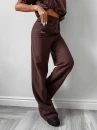 Spodnie damskie OLAVOGA AUTUMN WHISPER PANTS 2025 brąz - maWer Fashion
