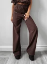 Spodnie damskie OLAVOGA AUTUMN WHISPER PANTS 2025 brąz - maWer Fashion