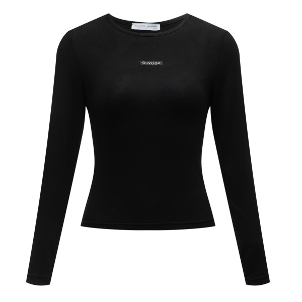 Bluzka damska OLAVOGA HEARTLIGHT 2025 czarna - mawer Fashion