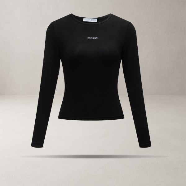 Bluzka damska OLAVOGA HEARTLIGHT 2025 czarna - mawer Fashion