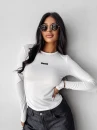 Bluzka damska OLAVOGA HEARTLIGHT 2025 ecru  - mawer Fashion