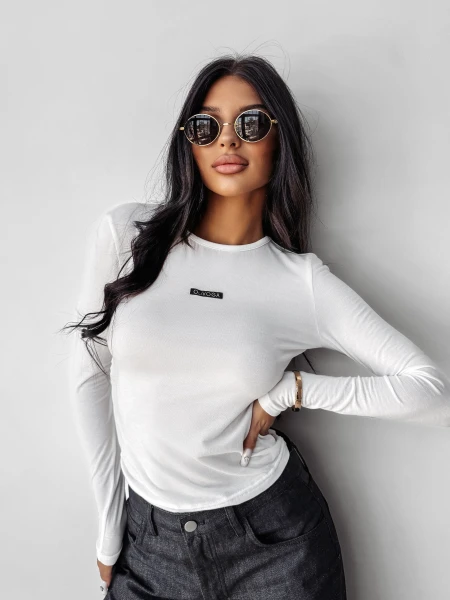 Bluzka damska OLAVOGA HEARTLIGHT 2025 ecru  - mawer Fashion