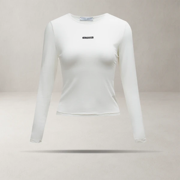 Bluzka damska OLAVOGA HEARTLIGHT 2025 ecru  - mawer Fashion