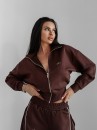 Bluza damska OLAVOGA SILENT STORM SWEATSHIRT 2025 brąz - maWer Fashion