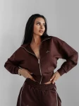Bluza damska OLAVOGA SILENT STORM SWEATSHIRT 2025 brąz - maWer Fashion