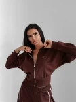 Bluza damska OLAVOGA SILENT STORM SWEATSHIRT 2025 brąz - maWer Fashion