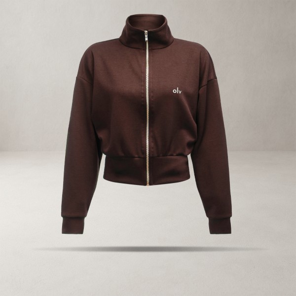Bluza damska OLAVOGA SILENT STORM SWEATSHIRT 2025 brąz - maWer Fashion