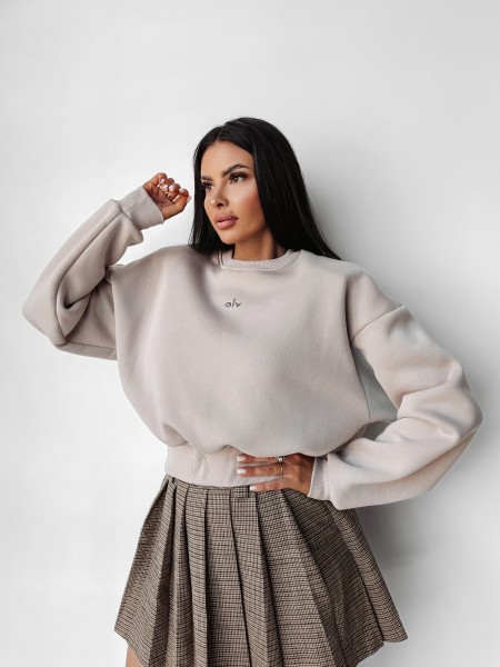 Bluza damska OLAVOGA TAKEDOWN 2025 beż - maWer Fashion