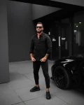 Koszula męska OLAVOGA GIACCA 2025 czarna - maWer Fashion