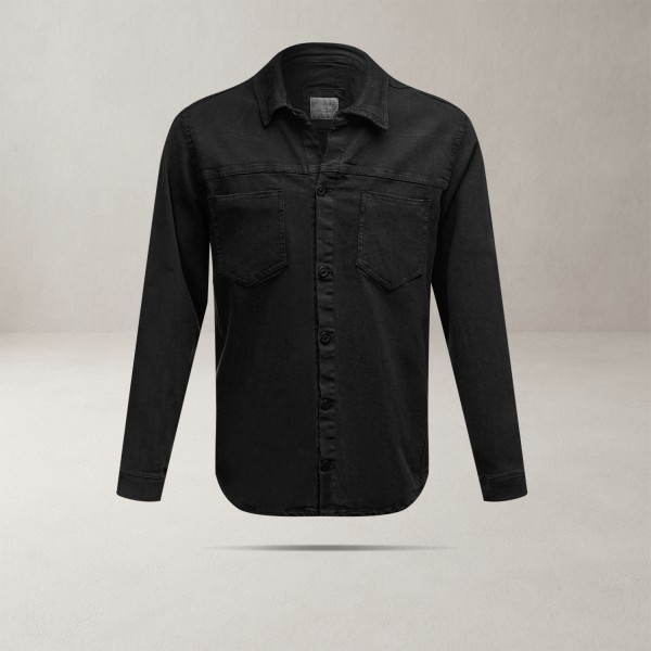 Koszula męska OLAVOGA GIACCA 2025 czarna - maWer Fashion
