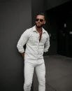 Koszula męska OLAVOGA GIACCA 2025 jasny beż - maWer Fashion