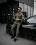 Koszula męska OLAVOGA GIACCA 2025 khaki - maWer Fashion