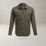 Koszula męska OLAVOGA GIACCA 2025 khaki - maWer Fashion