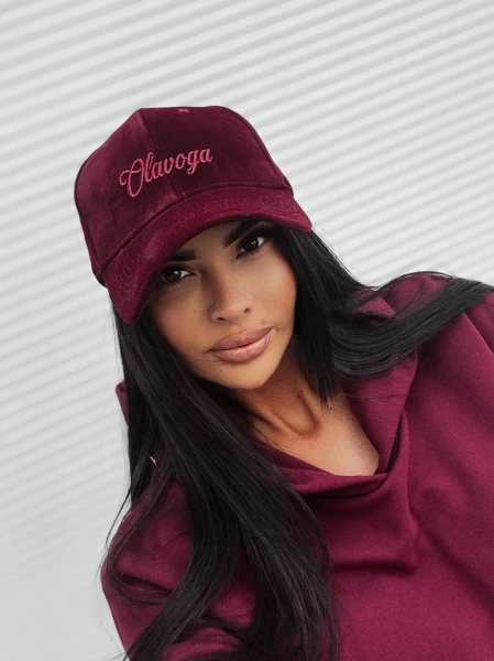 Czapka damska OLAVOGA VIROIC 2025 bordo - maWer Fashion