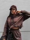 Czapka damska OLAVOGA VIROIC 2025 brąz - maWer Fashion