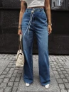 Spodnie jeansowe damskie OLAVOGA KAAGE 2025 niebieskie - maWer Fashion