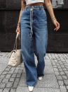 Spodnie jeansowe damskie OLAVOGA KAAGE 2025 niebieskie - maWer Fashion