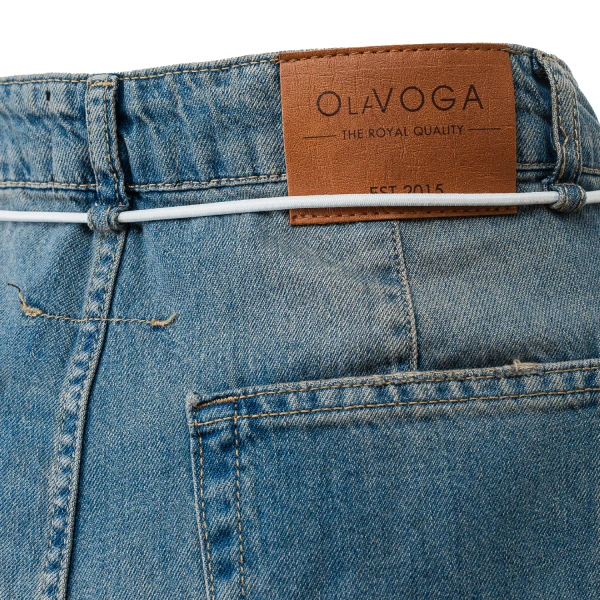 Spodnie jeansowe damskie OLAVOGA KAAGE 2025 niebieskie - maWer Fashion