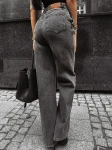 Spodnie jeansowe damskie OLAVOGA KAAGE 2025 szare - maWer Fashion