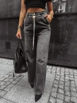 Spodnie jeansowe damskie OLAVOGA KAAGE 2025 szare - maWer Fashion