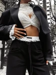 Spodnie damskie OLAVOGA BIRCH 2025 czarne - maWer Fashion