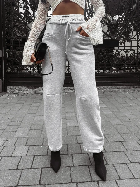 Spodnie damskie OLAVOGA BIRCH 2025 szare - maWer Fashion