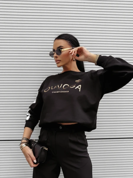 Bluza damska OLAVOGA OLY 2025 czarna - maWer Fashion