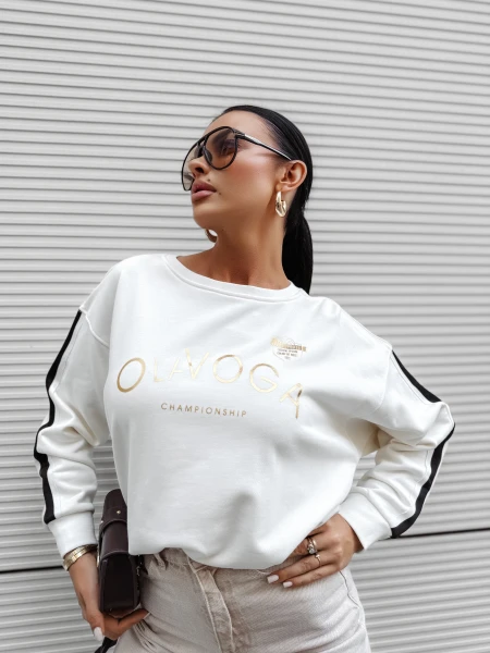 Bluza damska OLAVOGA OLY 2025 ecru - maWer Fashion