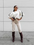 Bluza damska OLAVOGA OLY 2025 ecru - maWer Fashion