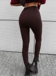 Legginsy damskie OLAVOGA LUCIA 2025 brąz - maWer Fashion