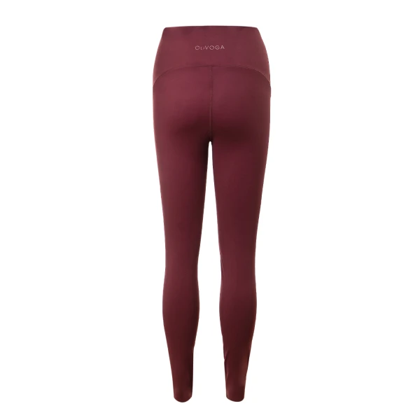 Legginsy damskie OLAVOGA LUCIA 2025 bordo - maWer Fashion
