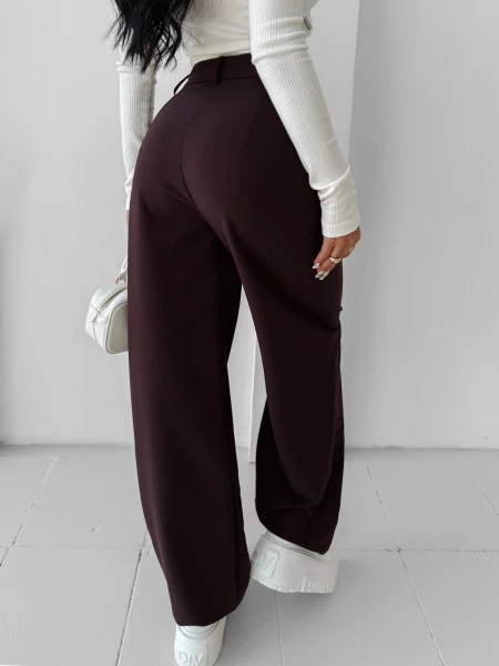 Spodnie damskie OLAVOGA NIGHTBREAK 2025 brąz - maWer Fashion