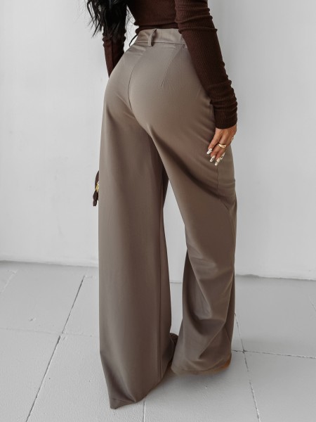 Spodnie damskie OLAVOGA NIGHTBREAK 2025 brąz - maWer Fashion