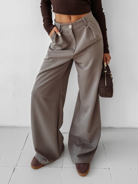 Spodnie damskie OLAVOGA NIGHTBREAK 2025 brąz - maWer Fashion
