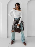 Bluzka damska OLAVOGA CREAMED FOG 2025 ecru - maWer Fashion
