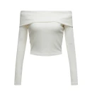 Bluzka damska OLAVOGA CREAMED FOG 2025 ecru - maWer Fashion