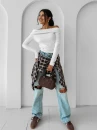 Bluzka damska OLAVOGA CREAMED FOG 2025 ecru - maWer Fashion