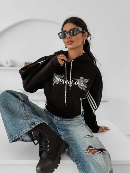 Bluza damska OLAVOGA VITI 2025 czarna - maWer Fashion