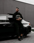 Bluza męska OLAVOGA VIROUS 2025 czarna - maWer Fashion