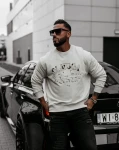 Bluza męska OLAVOGA VIROUS 2025 beżowa - maWer Fashion